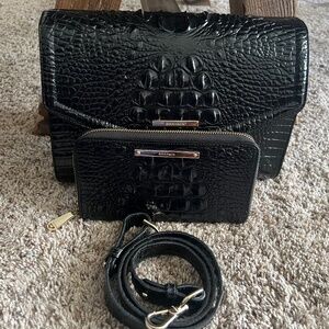 Brahmin Black Handbag and Wallet